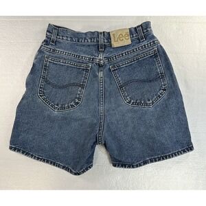 Lees VTG Womans Blue Denim High Rise Shorts Size 10 MED 90's Union Hong Kong